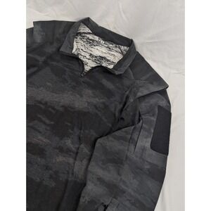 Propper Long Sleeve 1/4 Zip Camo Pullover Mens XL Regular Military Gray Black‎